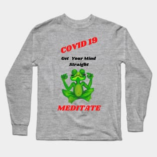 Meditation Frog Covid19 Long Sleeve T-Shirt